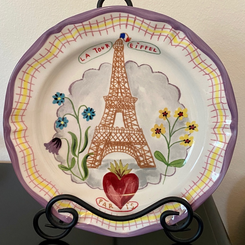 Nathalie Lete Anthropologie Eiffel Tower 10” plate